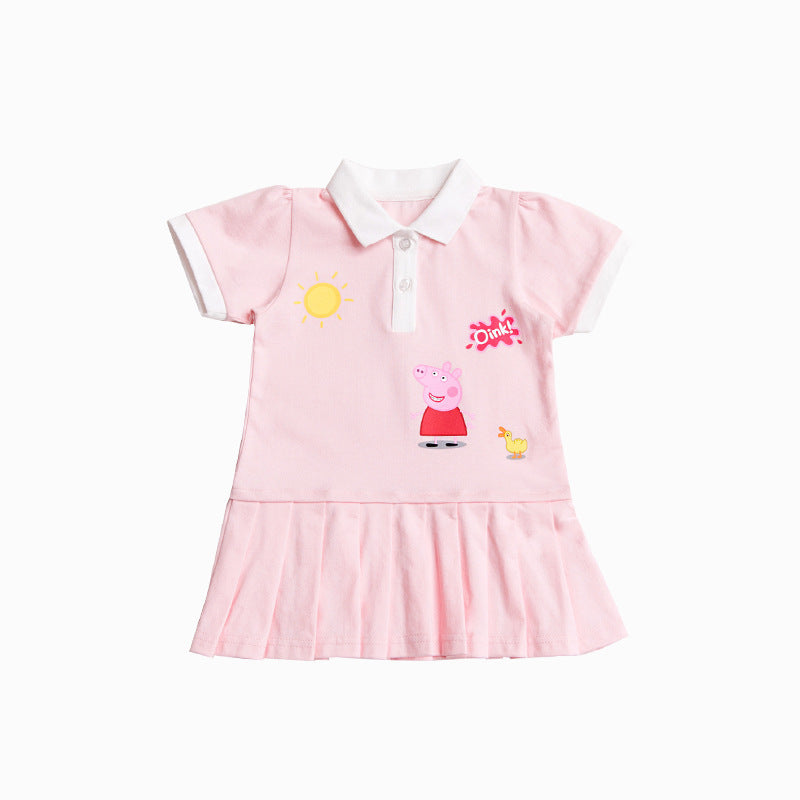 Cotton Pig Summer Clothing Skirt Short Children's Dress