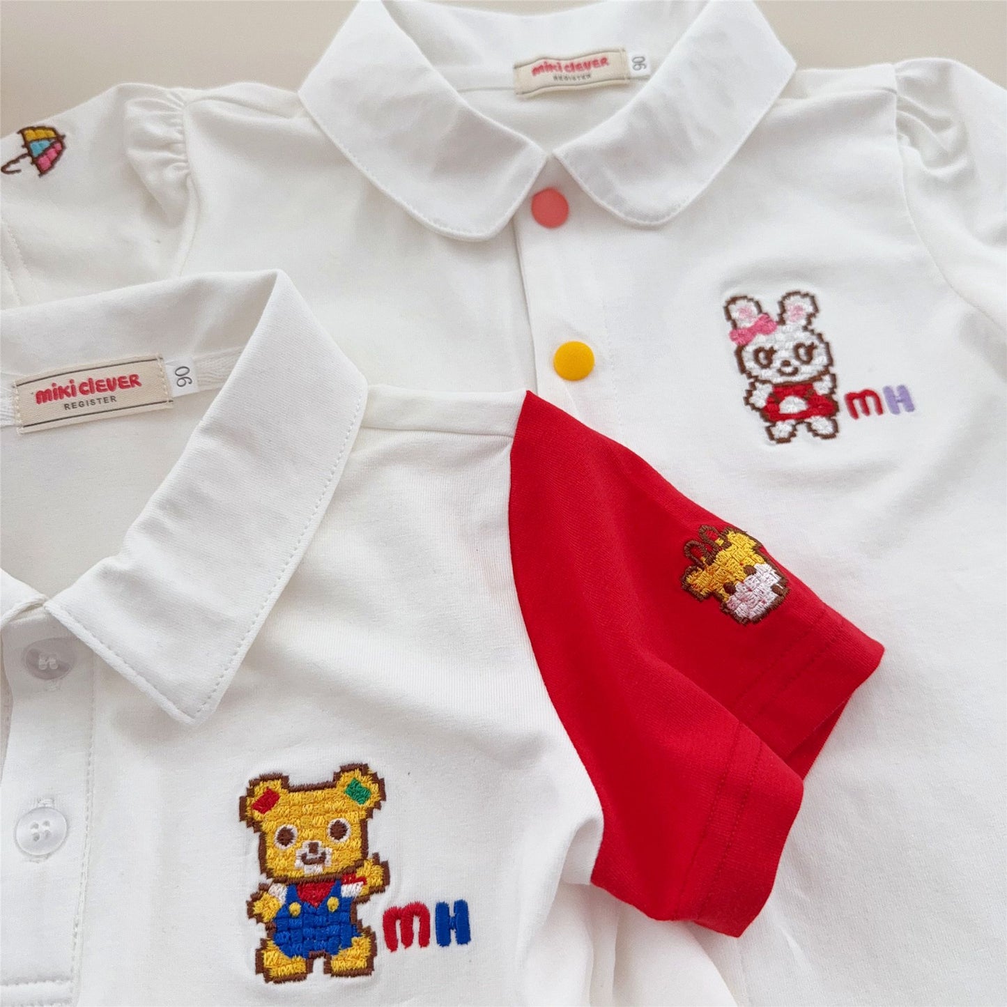 Children's Boys Class Cotton Base Shirt Tops Children's T-shirt