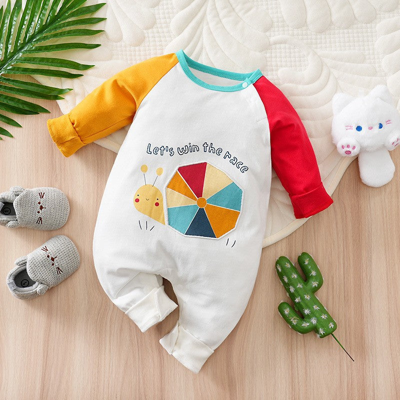 Long Sleeve Cartoon Class Born Rompers Autumn Jumpsuit, Climbing Suit