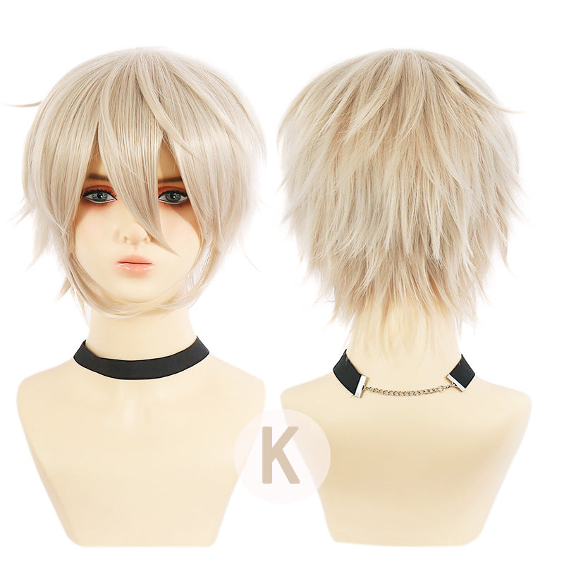 Colorful Long Sideburns Two-dimensional Mao Universal Short Hair Cos Wig