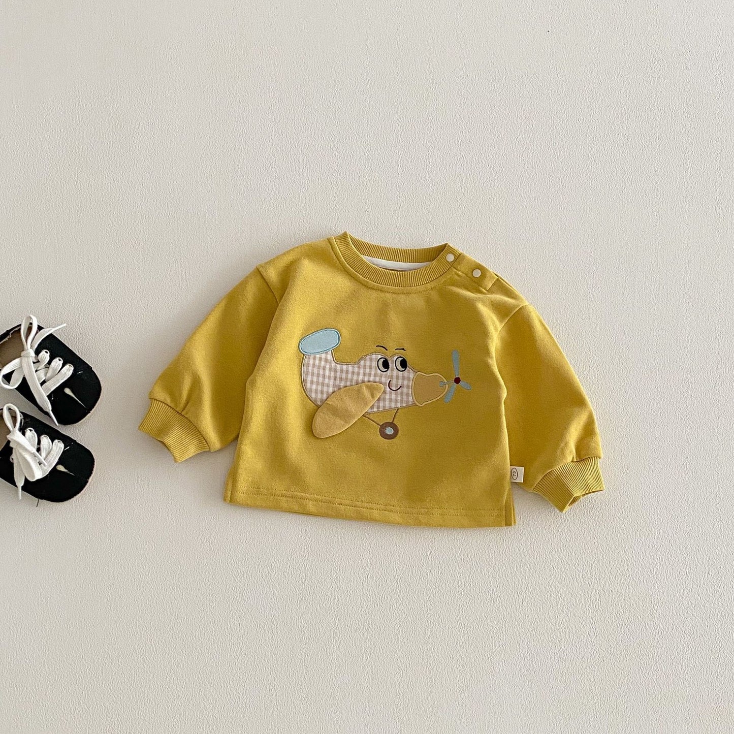 No Refund Change Patch Sweater Spring Boys Fashion Cartoon Children's T-shirt
