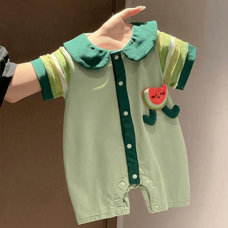 For Babies Summer Clothing Jumpsuits Infant Hundred Days Romper One Jumpsuit, Climbing Suit