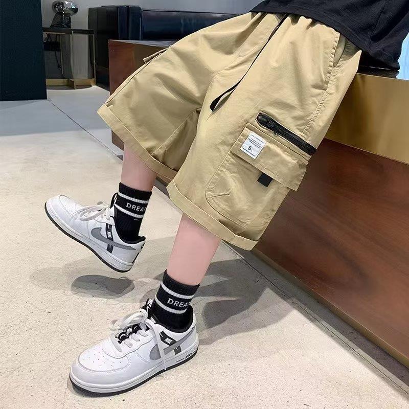 Children's Boy Summer Clothing Shorts Overalls Foreign Handsome Children's Pants