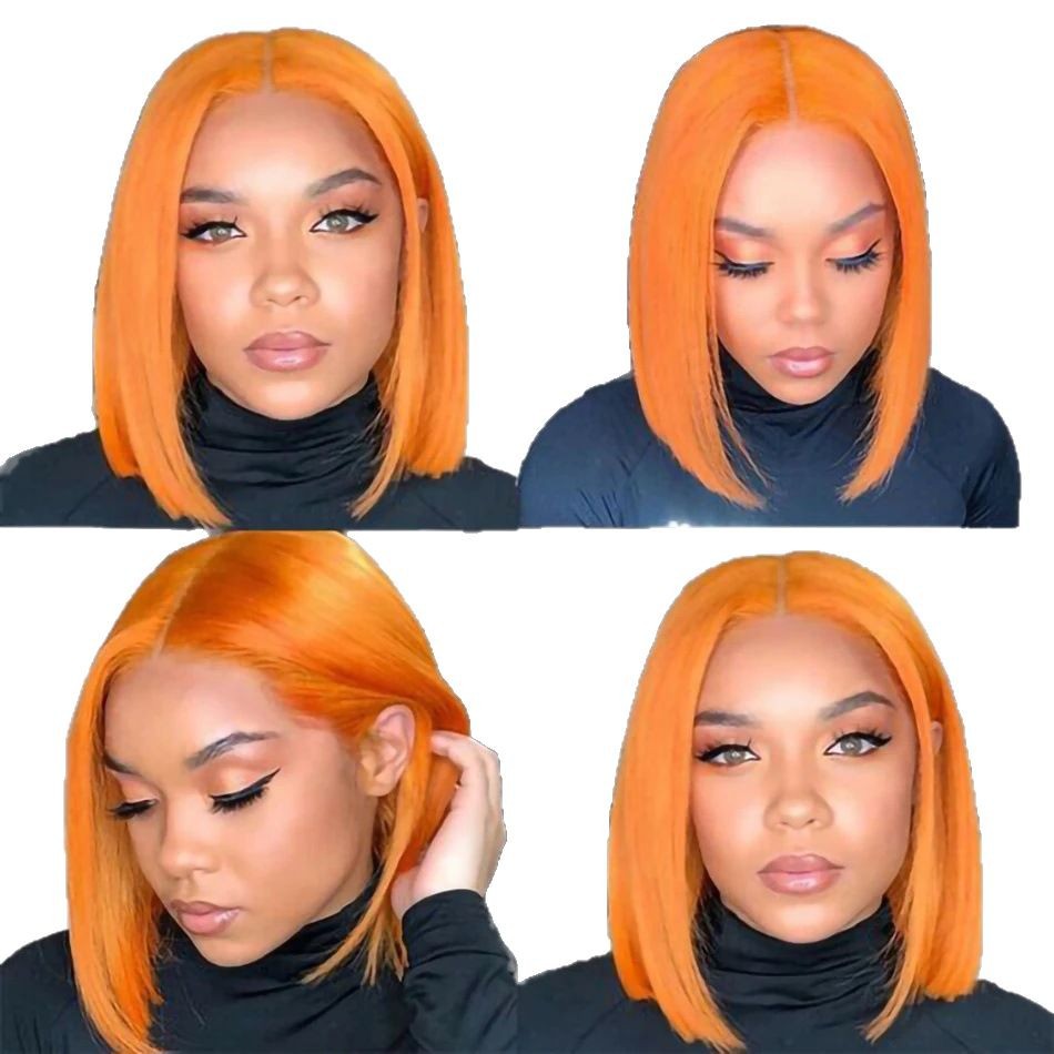 Popular Charming Straight Bob Brazilian Human Real Hair Wig