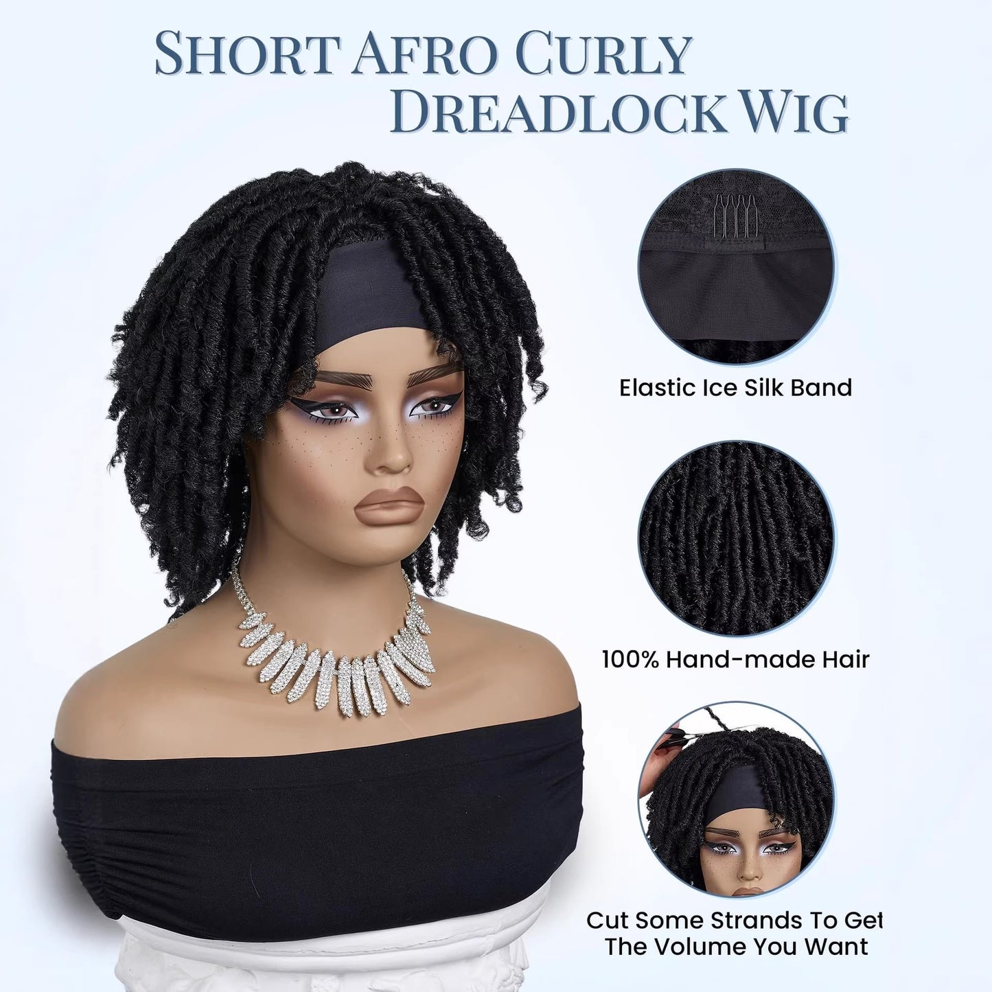Women's Wigs With Small Curly Hair Tube Curved Hollow Curler Ice Wig Long Curls