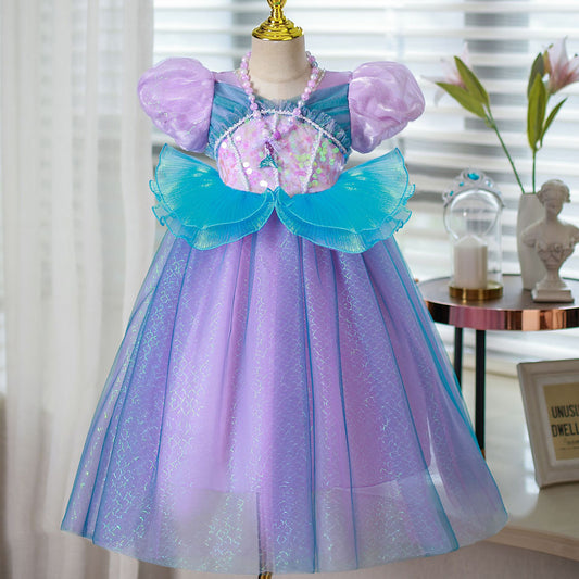 Luminous Princess Summer Birthday Mesh Puff Children's Dress
