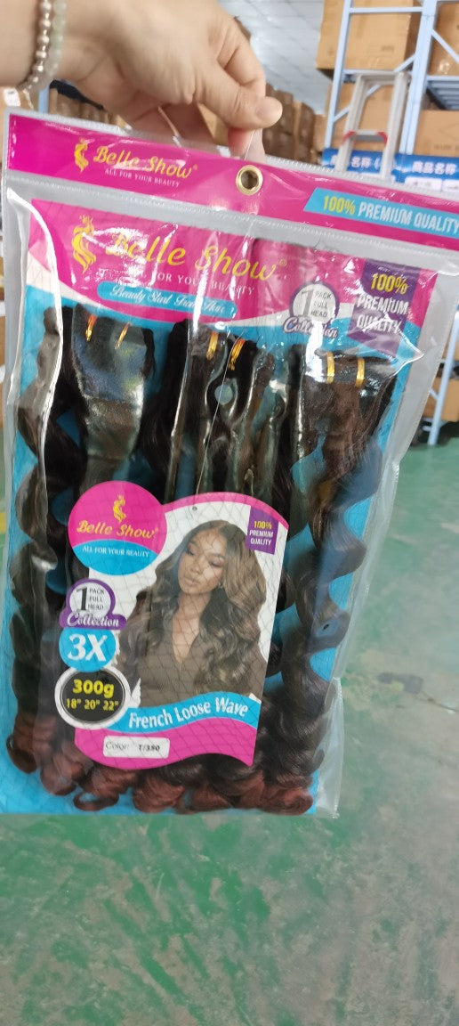 Casual Chemical Fiber Screw Roll Weft Real Hair Wig