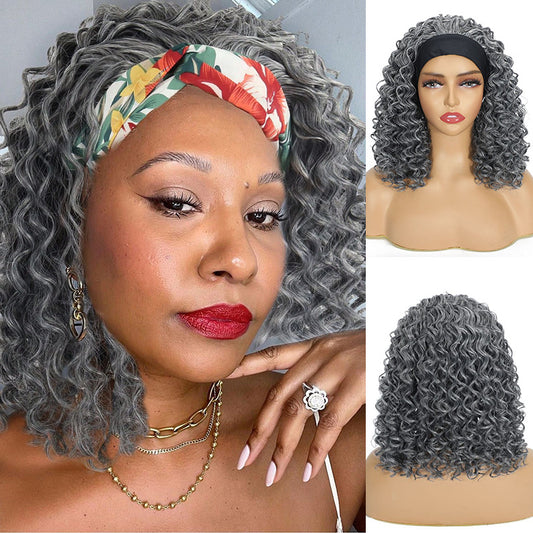 Band Head Cover Screw Rolled Chemical Wig Short Curly Hair