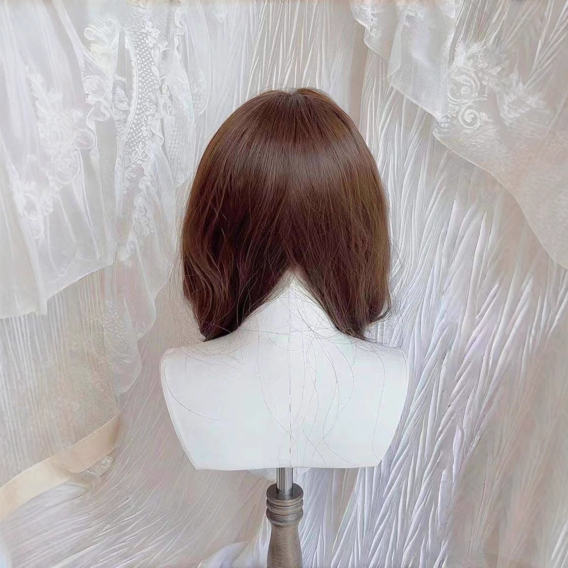 Ancient Early Jellyfish Roll Princess Hairstyle Short Sideburns Face Repair Wig Long Curls