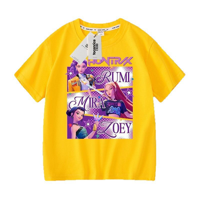 Children's For Western Style Top Older Loose Blouse Summer Children's T-shirt