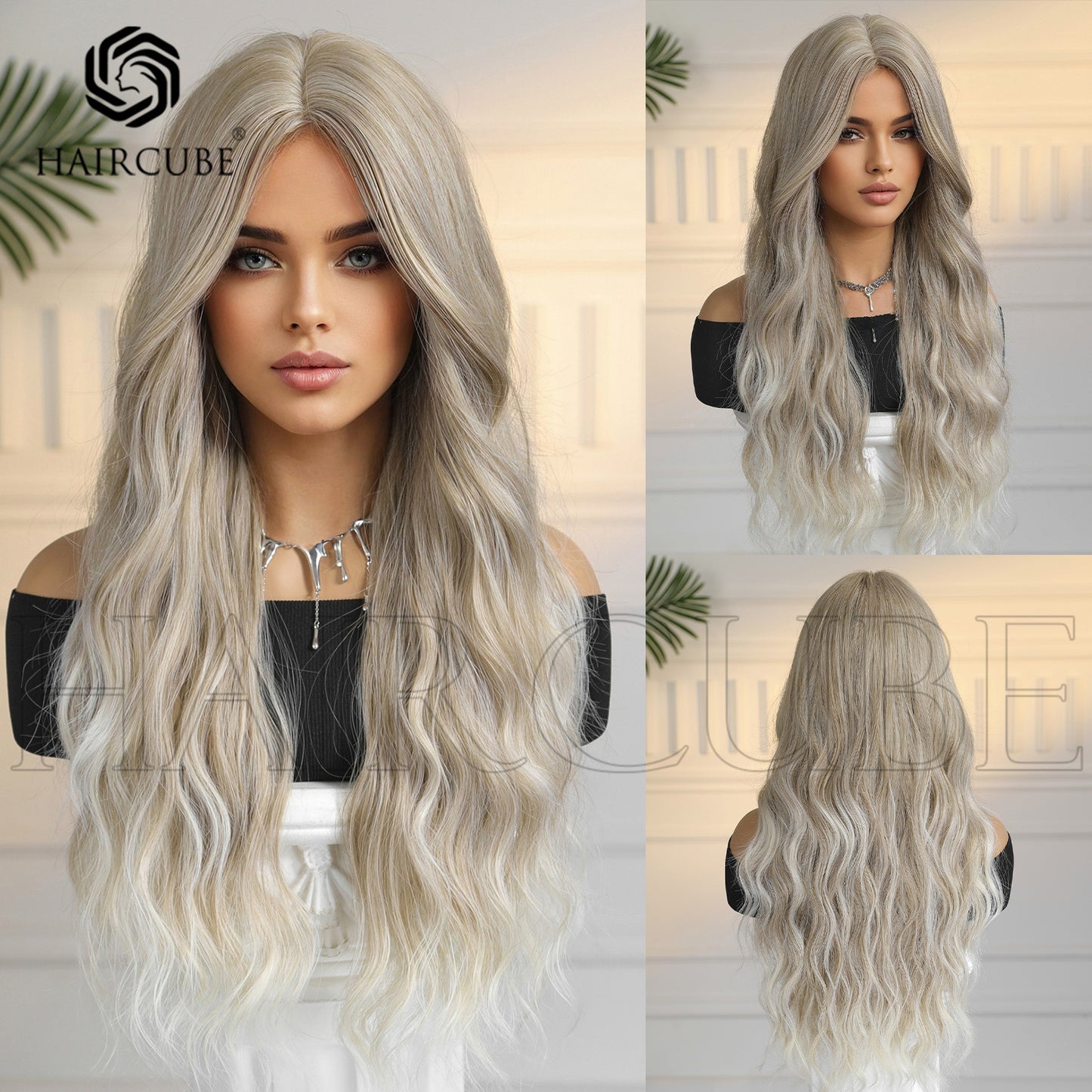 Small Lace Mechanism Head Cover Female Full Type Wig Long Curls