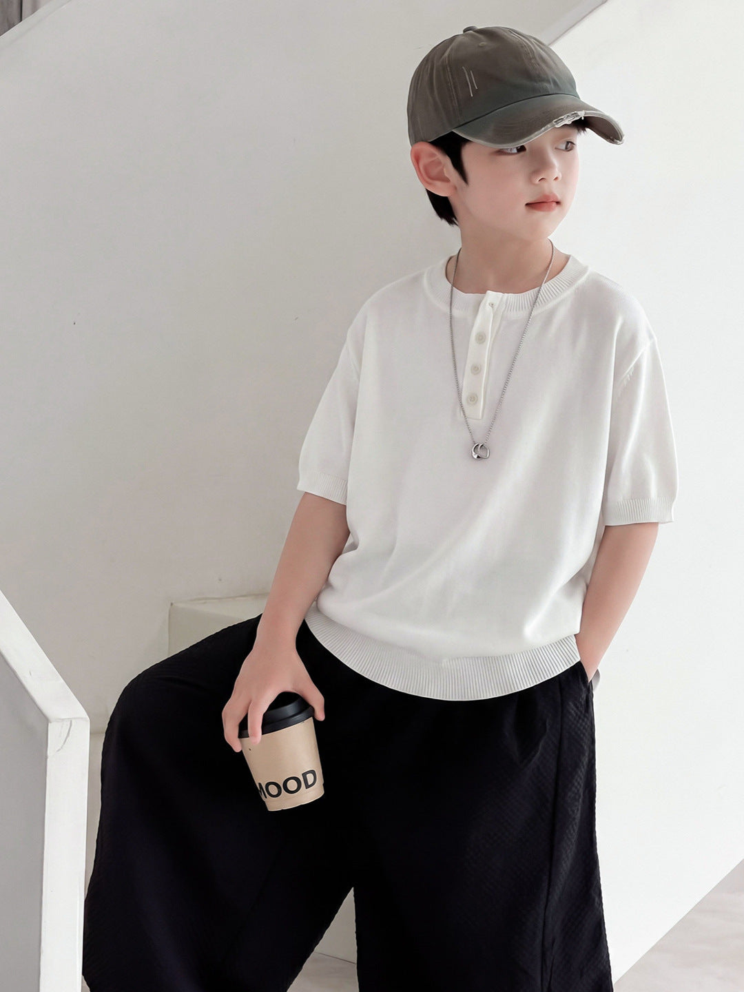 Boy's Short-sleeved Summer Wear Loose Top Boy Half Children's T-shirt