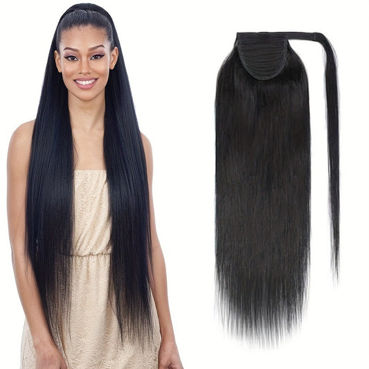 Ponytail Winding Seamless Fluffy Band Horse Real Hair Wig
