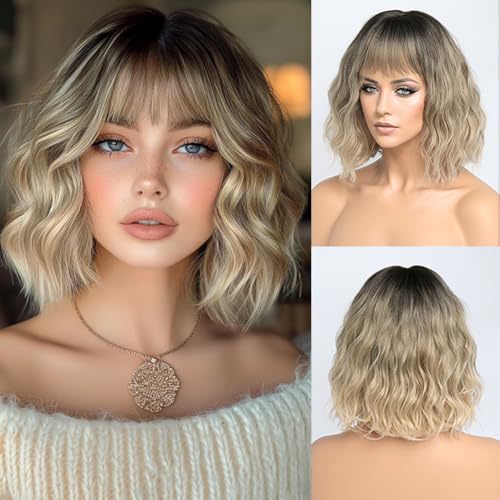 Big Wave Bangs Chemical Fiber Fashion Wig Short Curly Hair