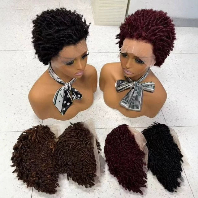 Casual Wigs Afro Kinky African Human Wig Short Curly Hair