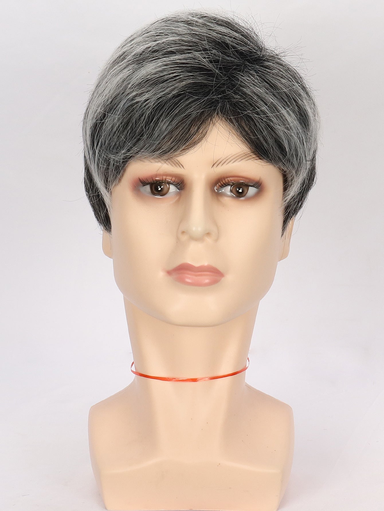 Men's Side Bangs Short Hair Synthetic Wigs Men's Wig