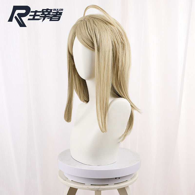 Master Pinus Maple Dark Yellow Style Medium Long Cos Wig