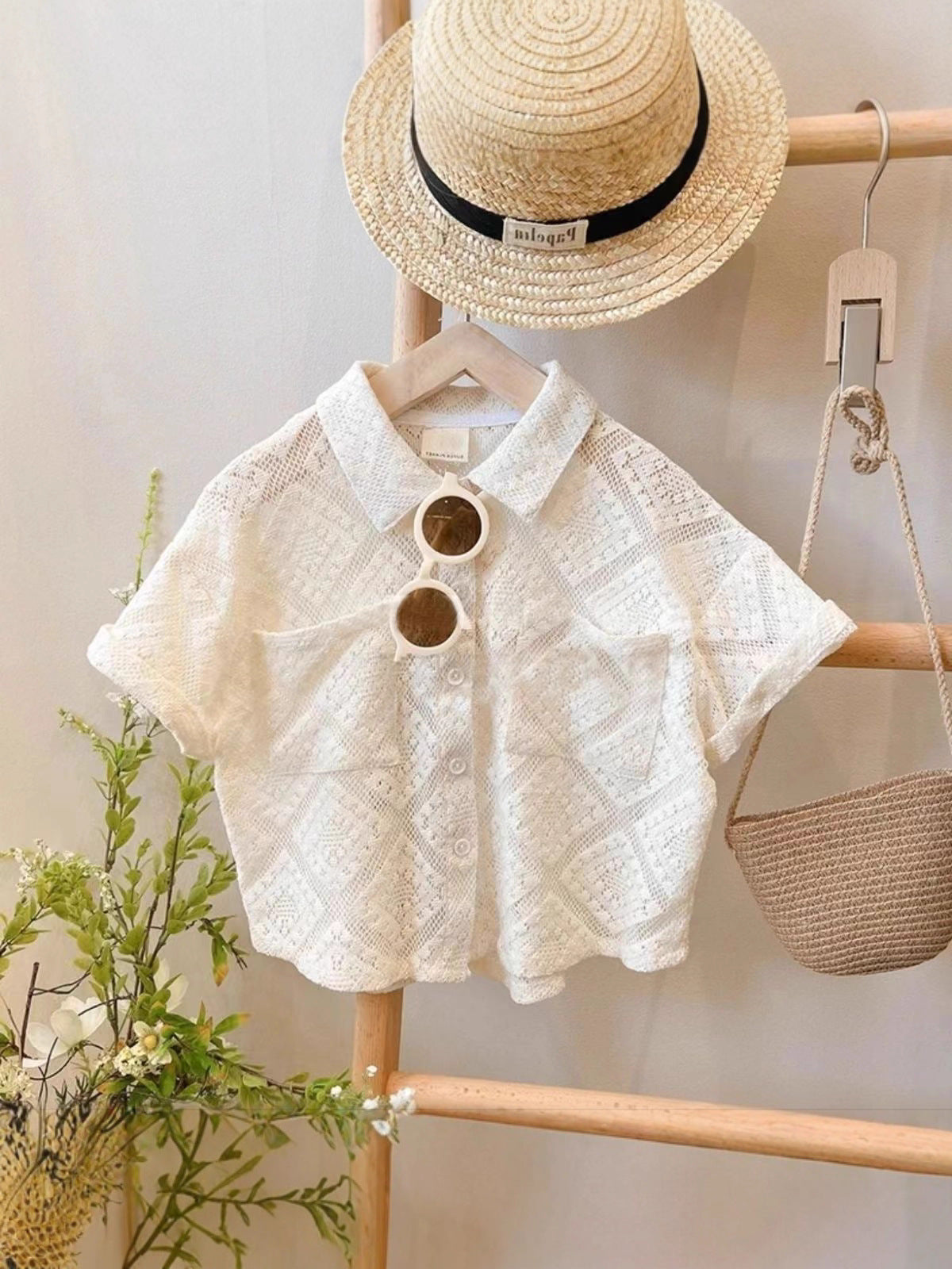 Summer Breathable Cool Chinese Style Short-sleeved Children's Shirt
