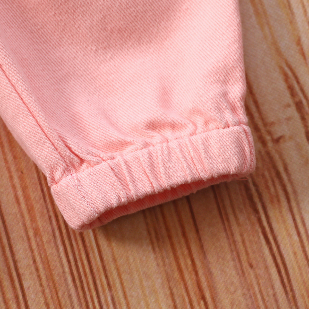 Children's Clothing Summer Young Little Lapel Pink Denim Jumpsuit Children's Pants