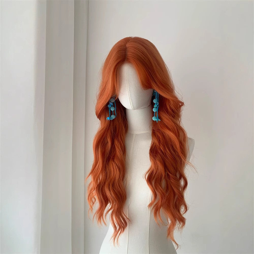 Women's Hair Cartoon Style Highlight Temperament Big Wave Rose Net Full Wig Long Curls