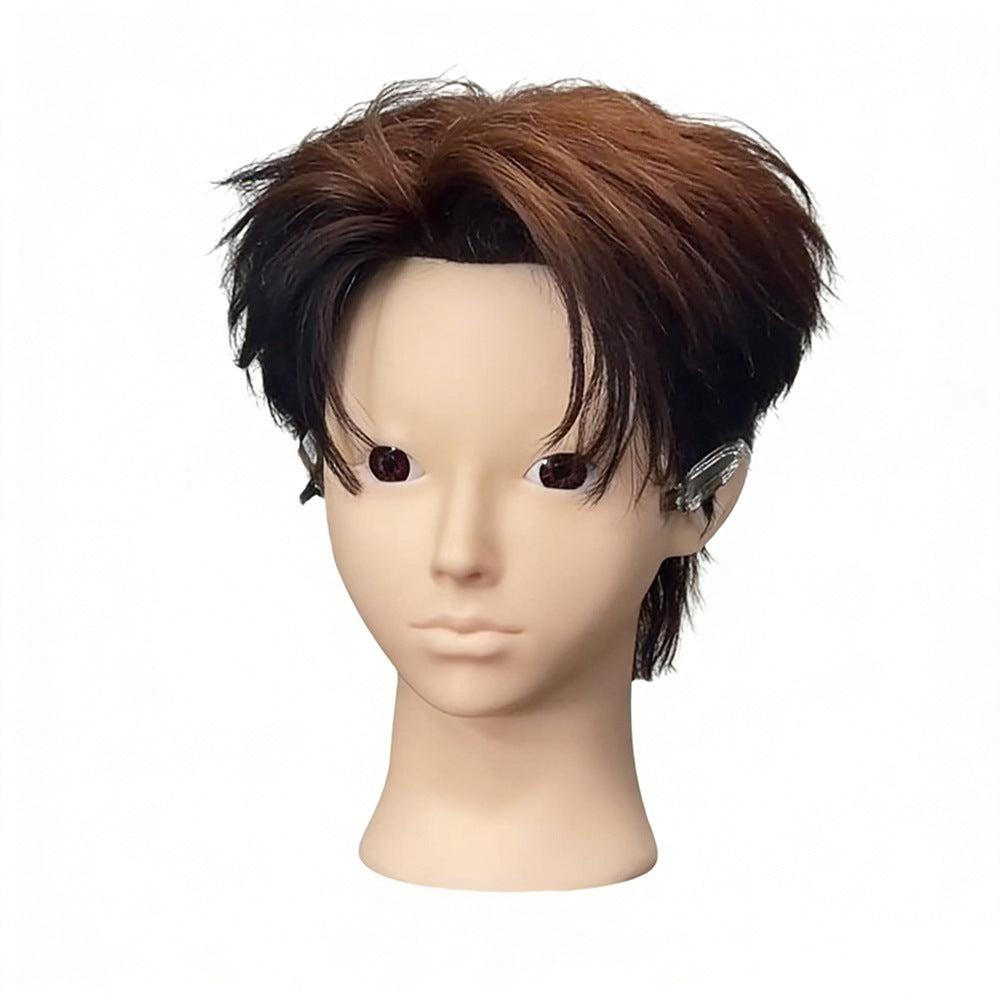 Men's Real Hair Makeup Artist Modeling Head Dumpling Mold Roll Blowing Other Wig