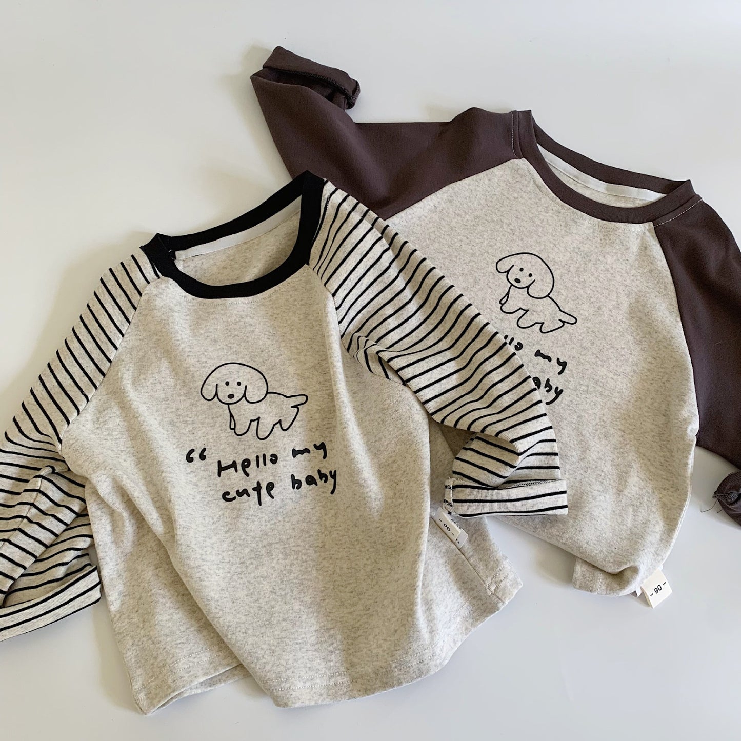 Women's & Men's Korean Style Spring Clothing Long-sleeved Shirt Children's T-shirt