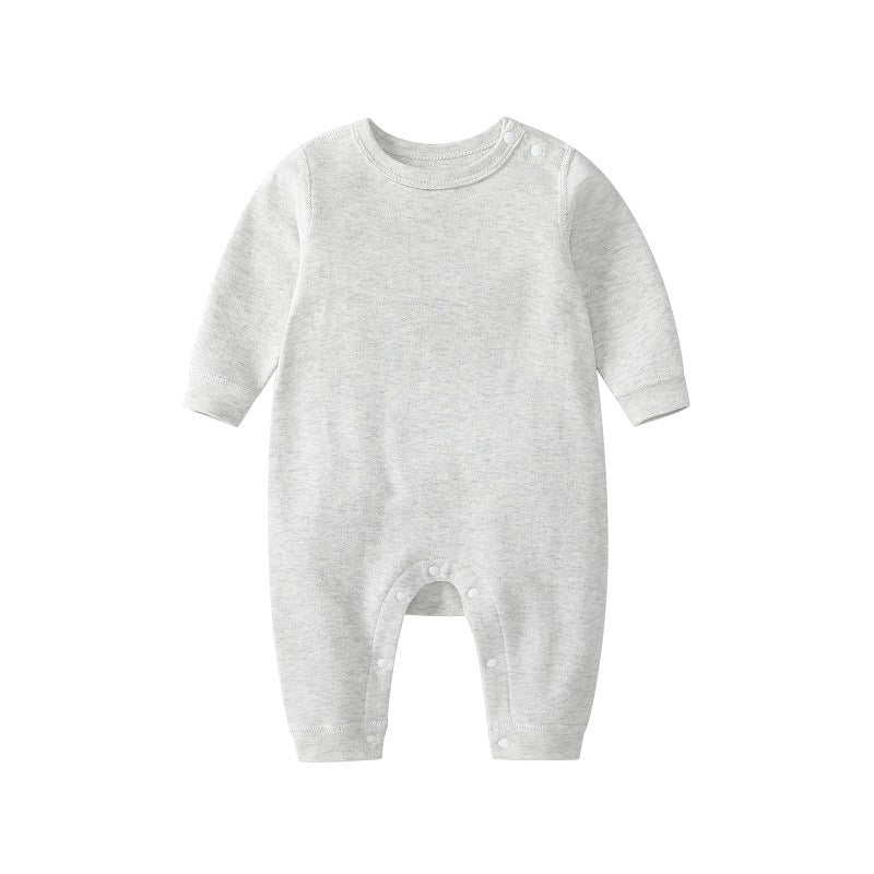 Women's & Men's Pure Color Shoulder Button Jumpsuit Cotton One-piece Long-leg Jumpsuit, Climbing Suit