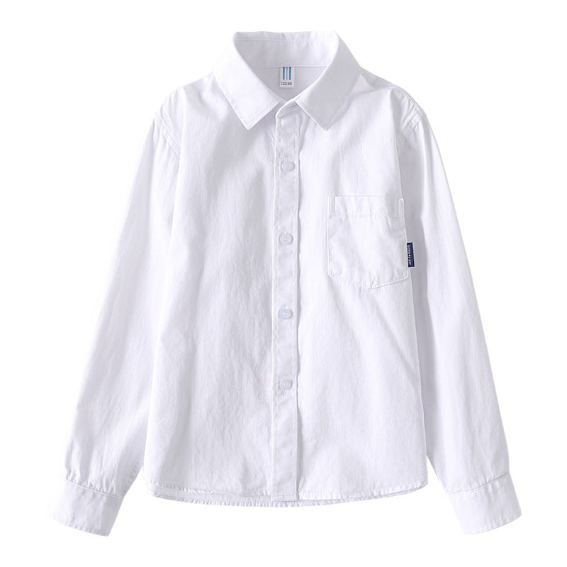 Children's Long-sleeved Cotton Performance Host Dress Primary Children's Shirt