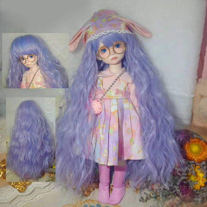 Male Female Doll Artificial Scalp Short Hair Wavy Other Wig