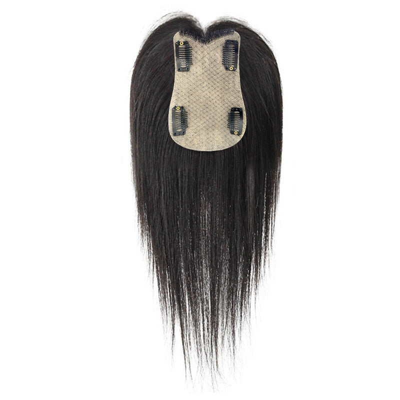 Replacement Cover Gray All Real Natural Light Fluffy Increase Bangs Wig