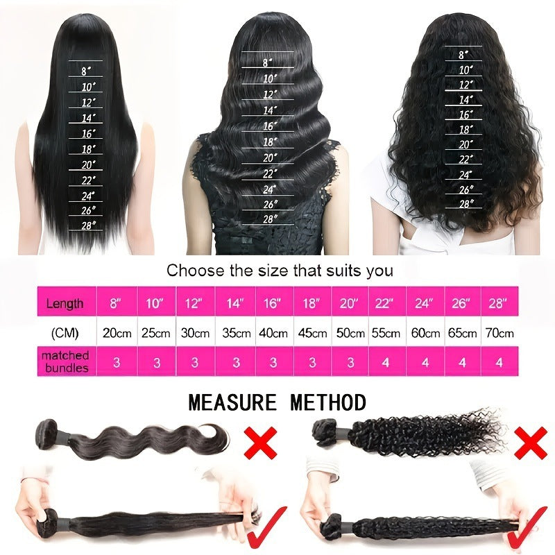 Natural Color Strip Pure Human Without Real Hair Wig