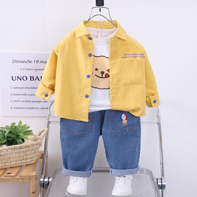 Children's Three-piece Set British Dress Clothing Handsome Boy Years Old Children's Suit
