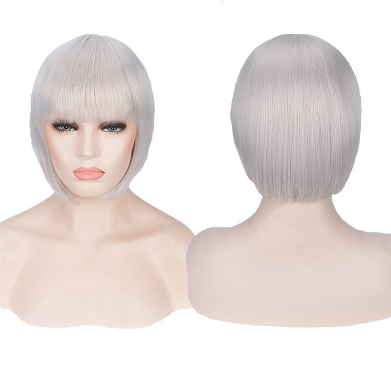 Women's Daily Color Sheath Short Shoulder Straight Cos Wig