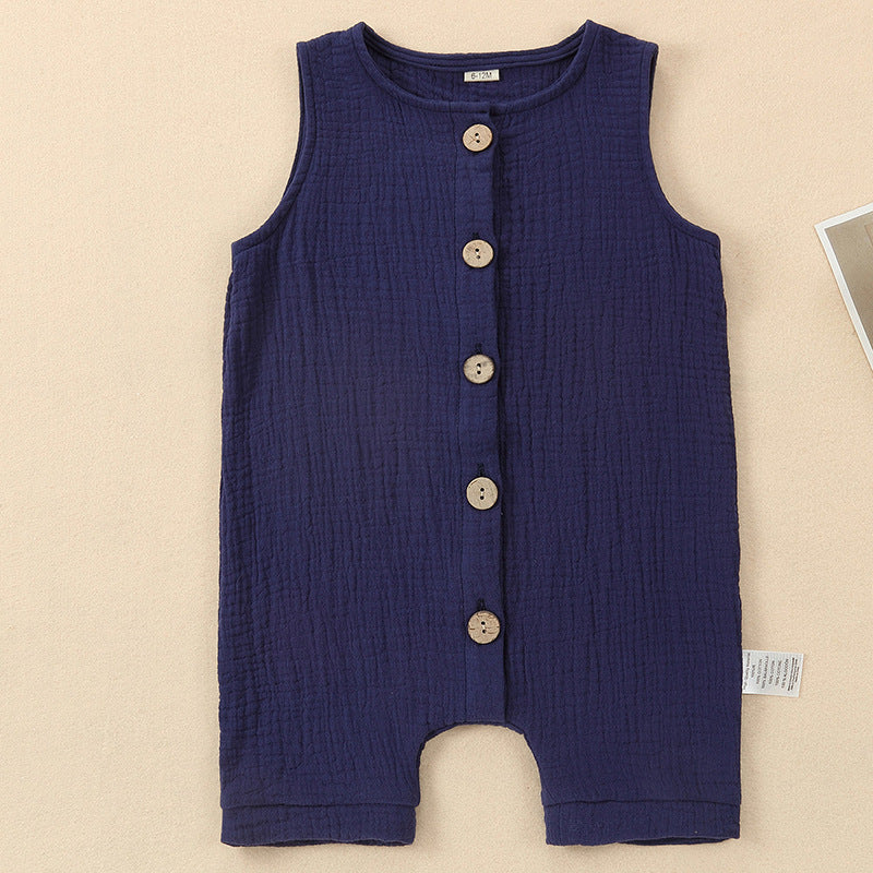 Sleeveless Clothes Summer Breathable Vest Born Jumpsuit, Climbing Suit
