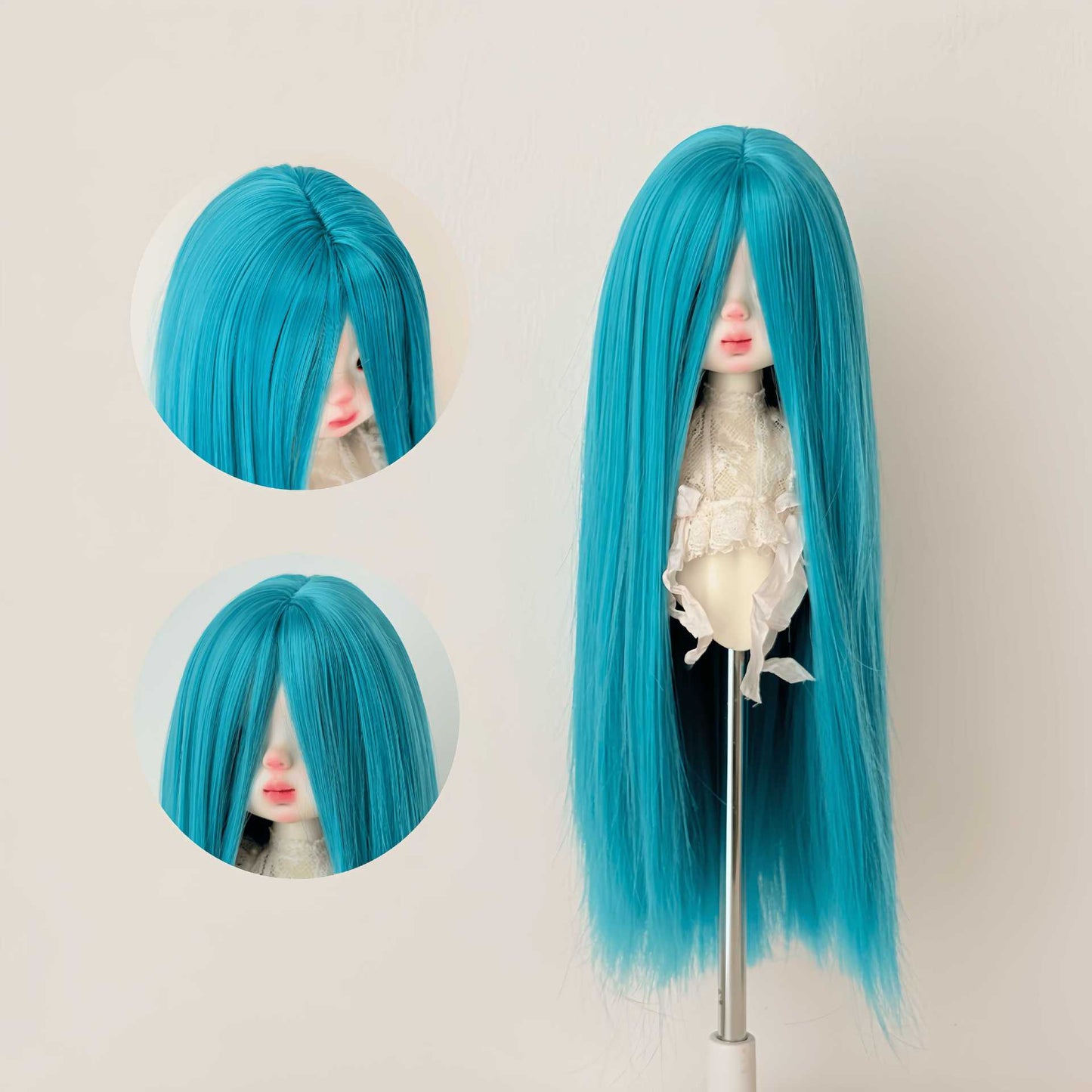 Points Soft Silk Long Straight Hair Cover Bangs Cos Wig