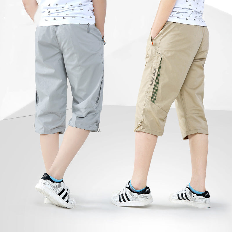Children's Cropped Summer Sports Shorts Medium Big Loose Children's Pants