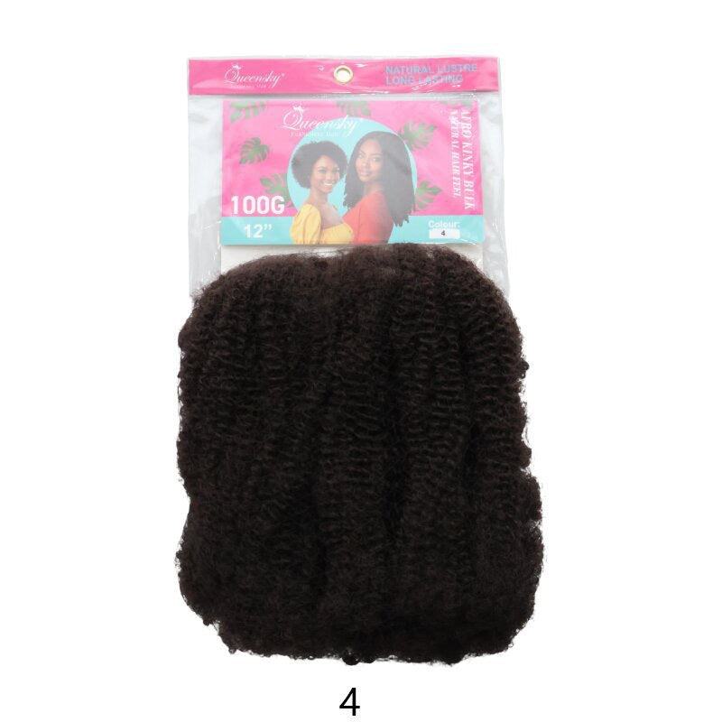 Inch African Caterpillar Dreadlocks Puffy Silk Wig Short Curly Hair