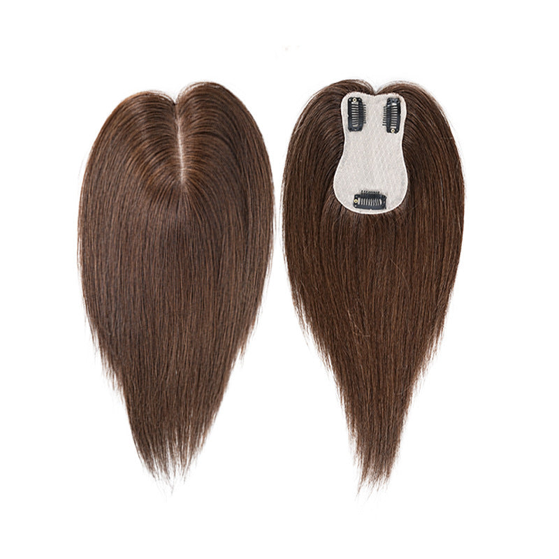 Hair Replacement White Piece Real Full Human Tail Natural Light Wig
