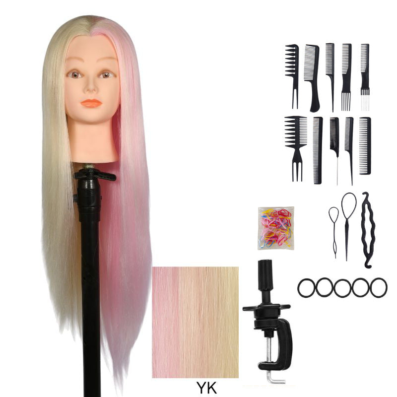 Model Head Practice Hairdressing Hair Cutting Teaching Mock Other Wig
