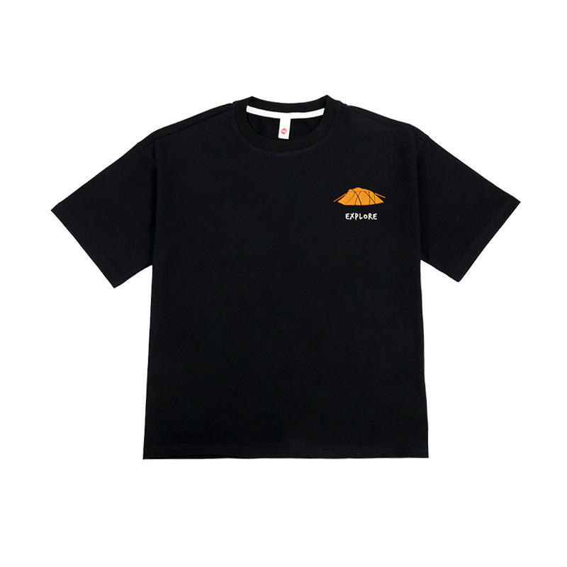 Children's Short-sleeved Summer Shirt Big Outdoor Camping Printed Children's T-shirt