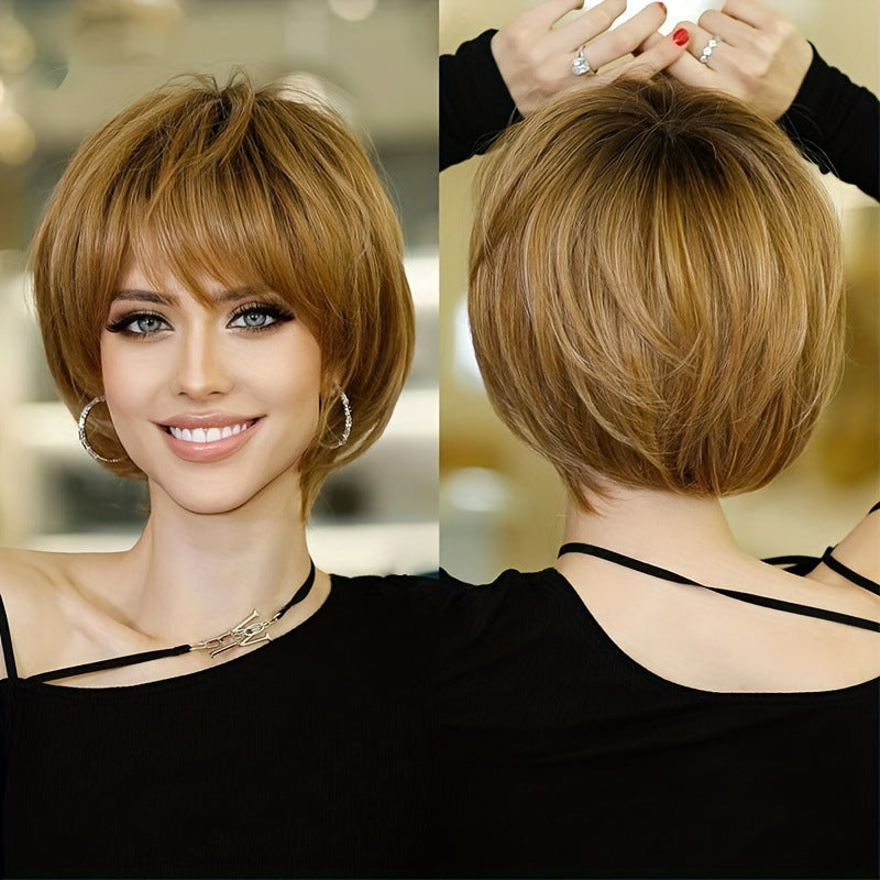 Fashion Head Bangs Set Collection Without Wig Short Straight Hair