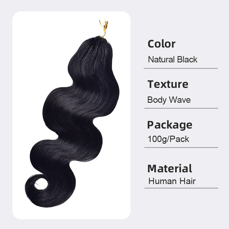 Attractive Classic Crochet Human Vietnam Full Real Hair Wig