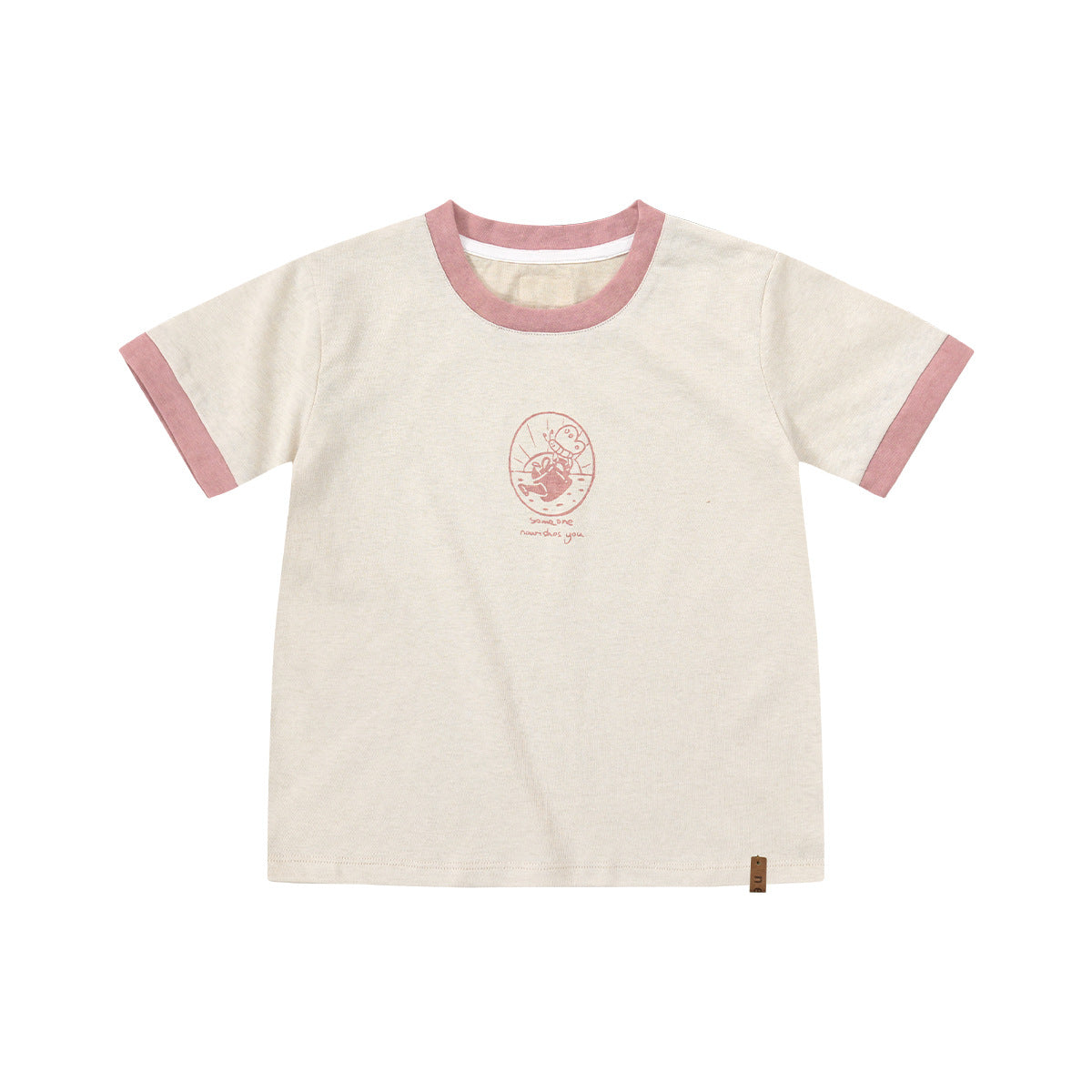 Children's Seedling Memory Summer Short-sleeved Versatile Breathable Contrast Children's T-shirt