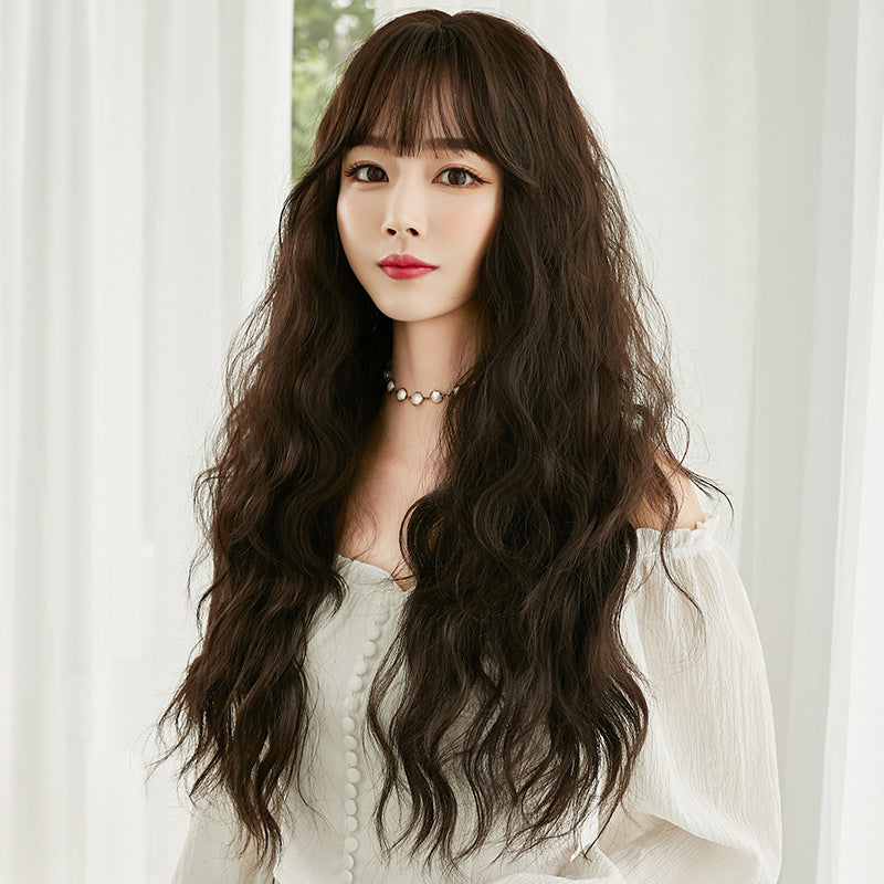 Hair Big Wave Fluffy Lifelike Daily Wig Long Curls