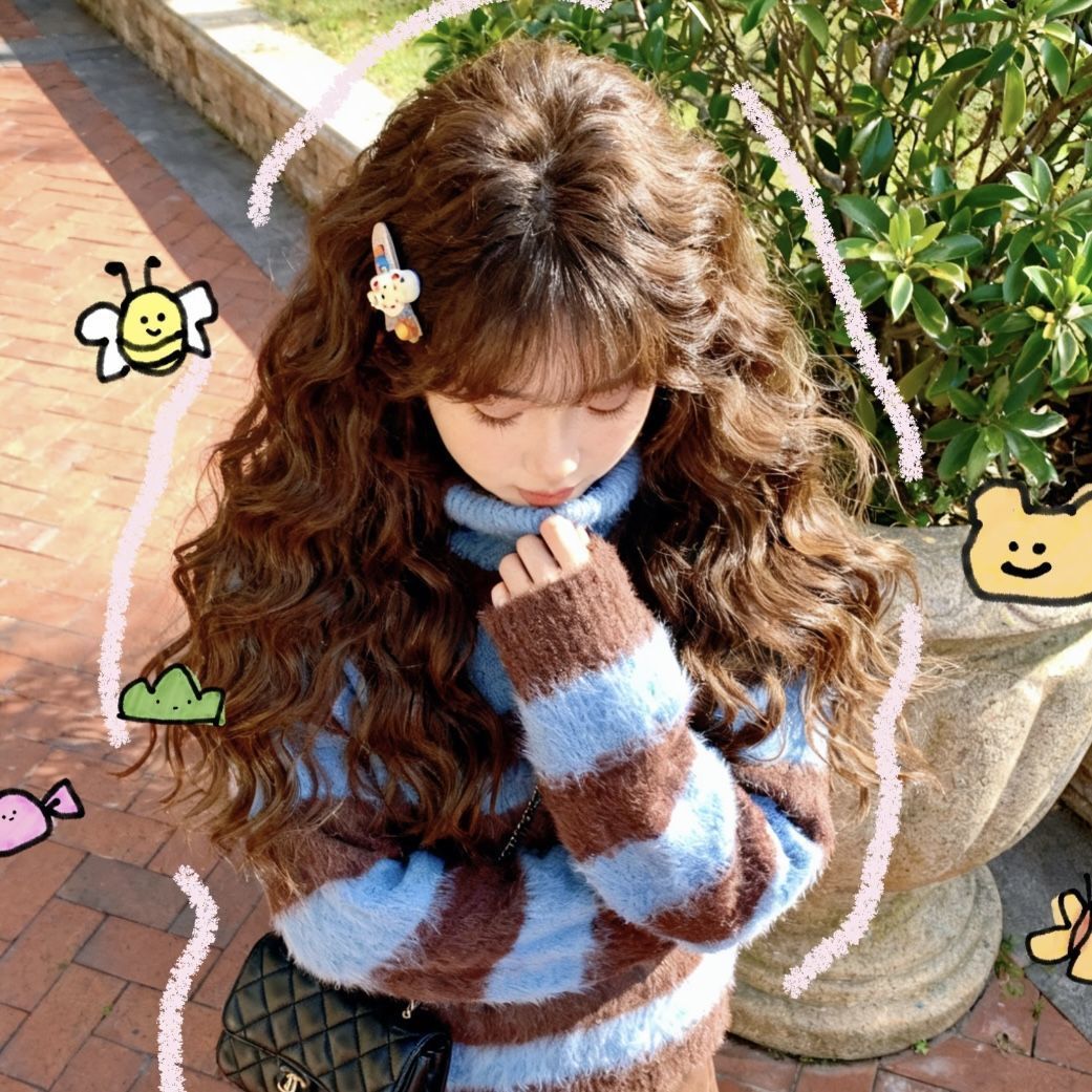 Women's French Style Small Curly Hair Lazy Cute Fashion Natural Wig Long Curls
