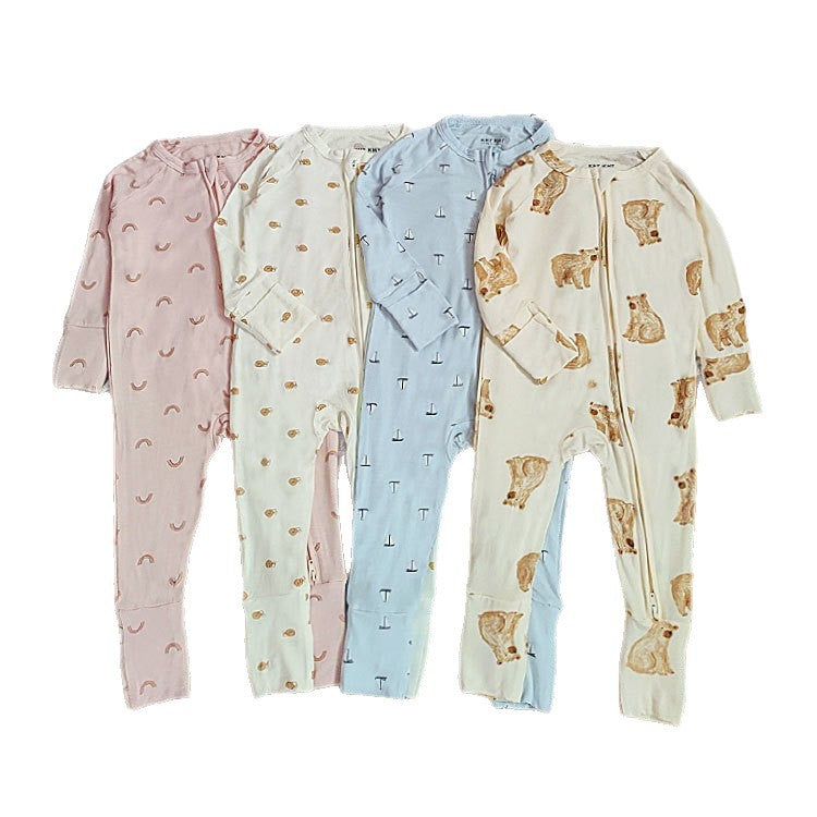 Class Summer Bamboo Cotton Rompers Jumpsuit Clothes In Air-conditioned Jumpsuit, Climbing Suit