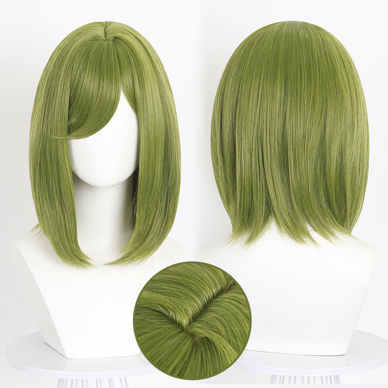 Magic Workshop Cocoa With Pointed Hat Simulation Scalp Top Mid-length Cos Wig