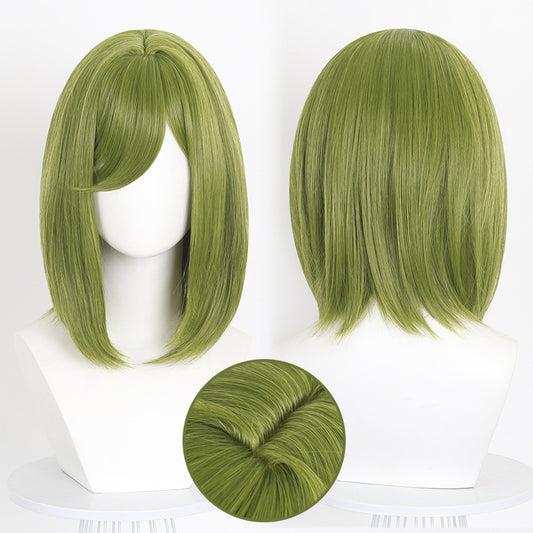 Magic Workshop Cocoa With Pointed Hat Simulation Scalp Top Mid-length Cos Wig