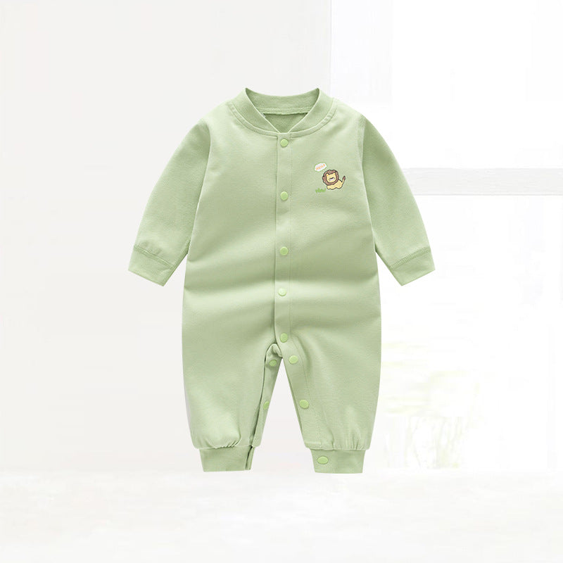 Women's & Men's Autumn Jumpsuit Pure Cotton Boneless Cardigan Romper Jumpsuit, Climbing Suit