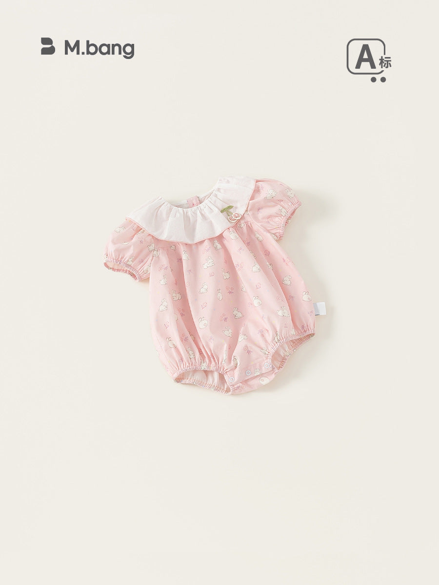 Full Printed Triangle Rompers Born Cherry Jumpsuit, Climbing Suit